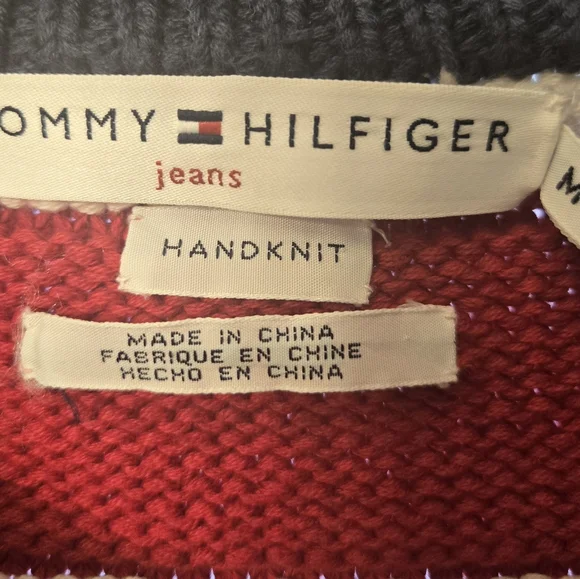 Vintage Tommy Hilfiger Zip-Up American Flag Cardigan Ralph-lauren-style July 4th - Picture 4 of 8